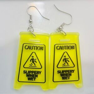 Construction Sign Earrings